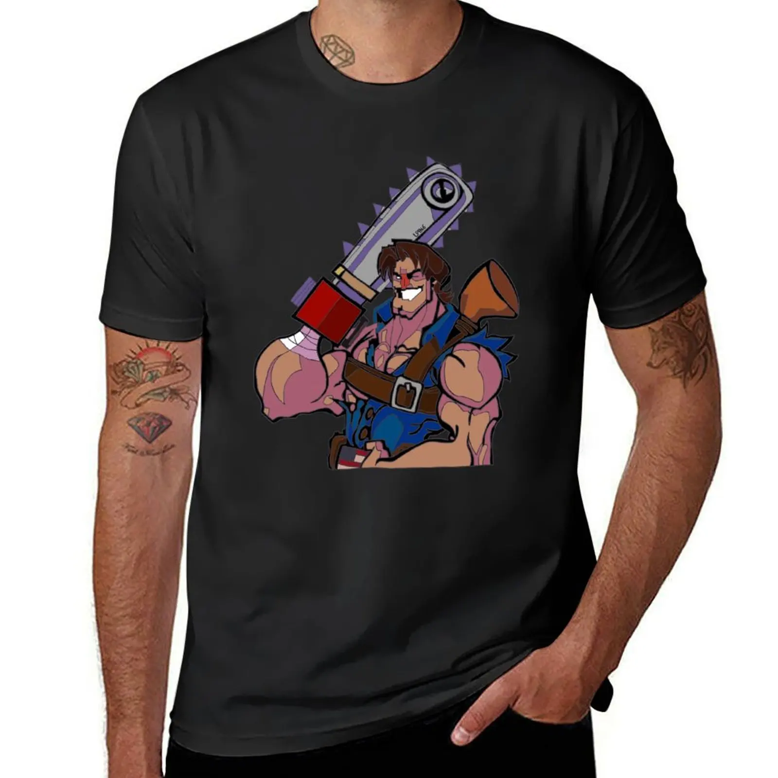 Ash Williams - BroForce T-Shirt shirts graphic tees anime clothes T-shirts man Funny t-shirts mens clothing