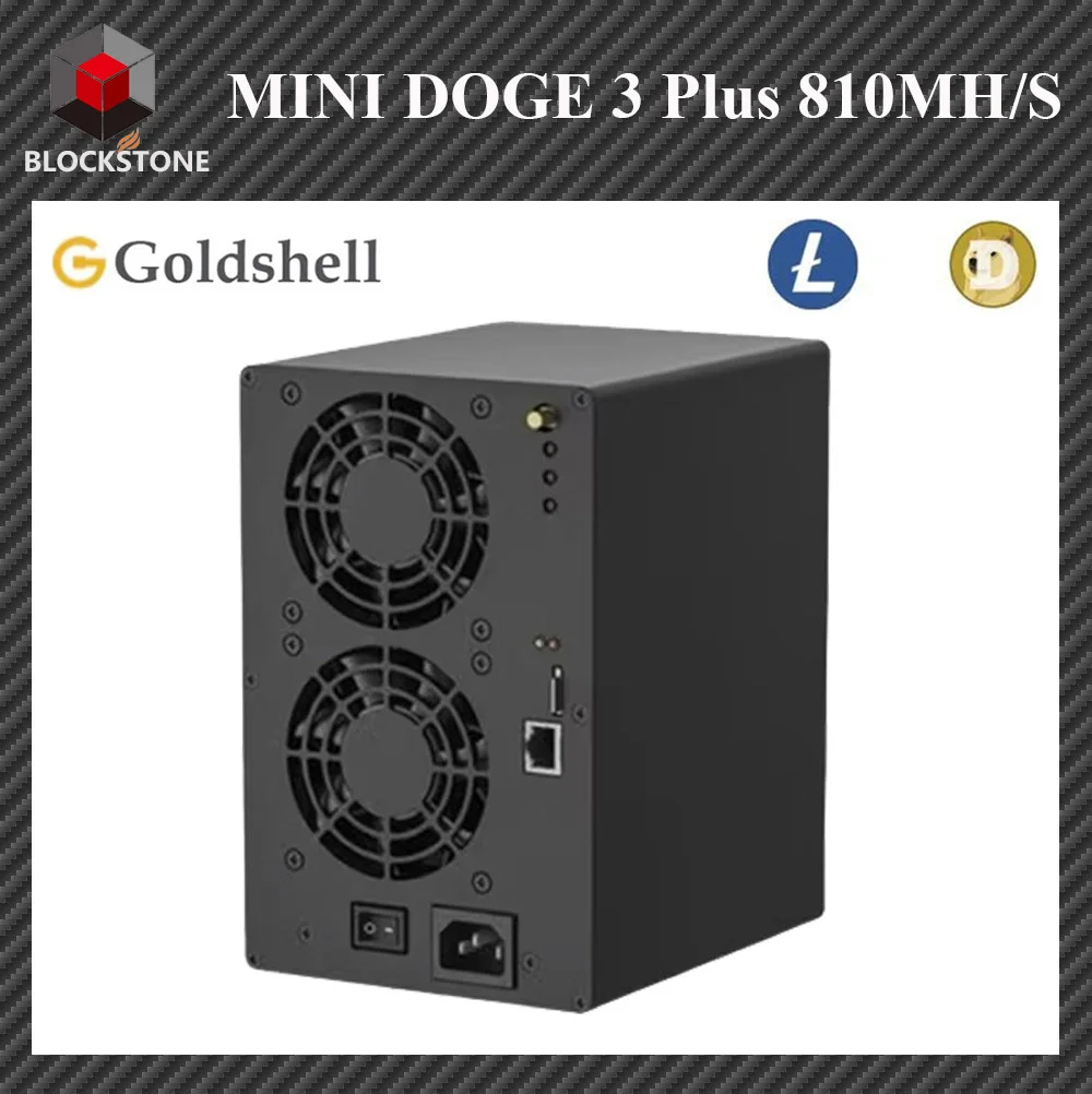 New Goldshell Mini DOGE 3 Plus Doge Coin Miner 810MH/S 500W ASIC Doge Miner Mini doge iii Plus Goldshell mini doge 3+ LTC Miner