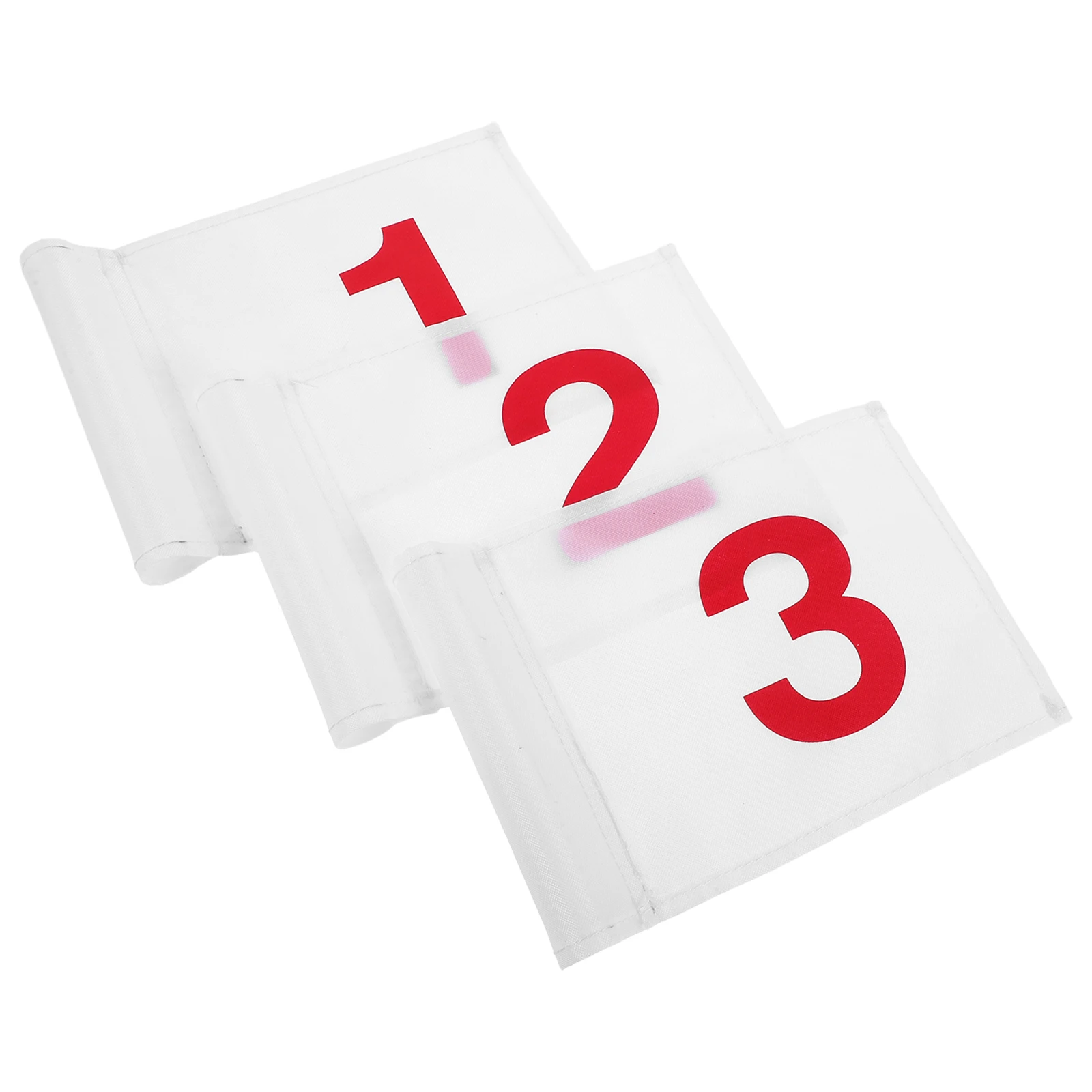 

3Pcs 8.65x6.29inch Vibrant Golf Flags with Tube Inserted Numbered Yard Backyard Practice High Visibility Sturdy Construction