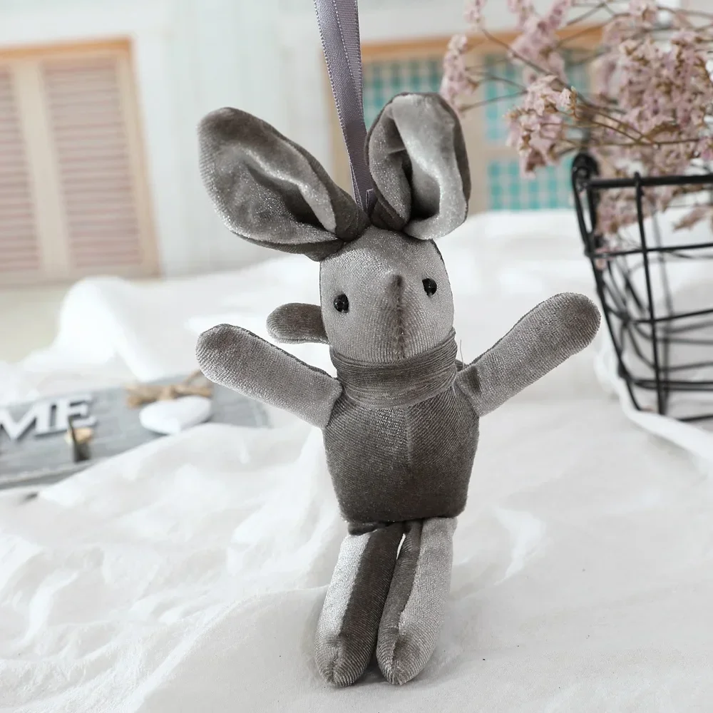 1pc 20CM Rabbit Plush Toy Keychain Pendant Valentine's Day Gift Doll Accessory Gift  Charms Plush Toy Pendant Backpack Ornaments