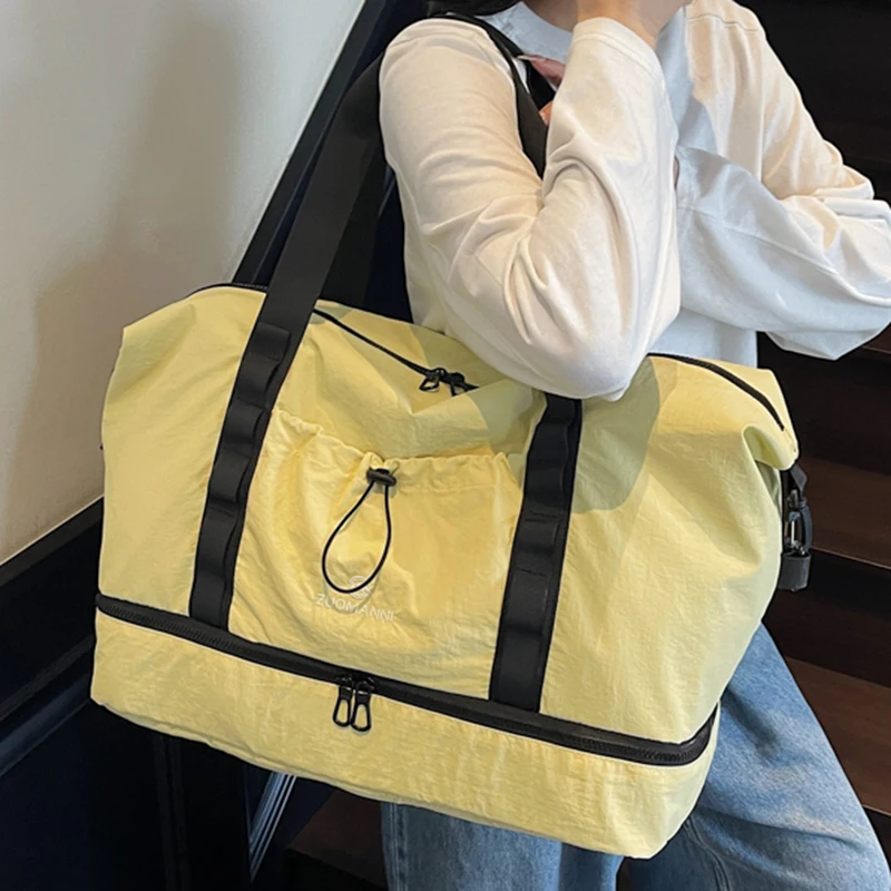 Large Capacity Travel Duffels Bag With Independent Shoe Compartment Travel Totes Suitable For Yoga Gym Storage Weekends Bags