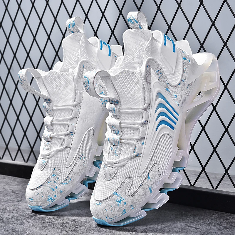 ELUVA Mens Sports Shoes High Comfort Blade Running Shoes Size 46 Breathable Mesh Non Slip Training Jogging Sneakers for Men