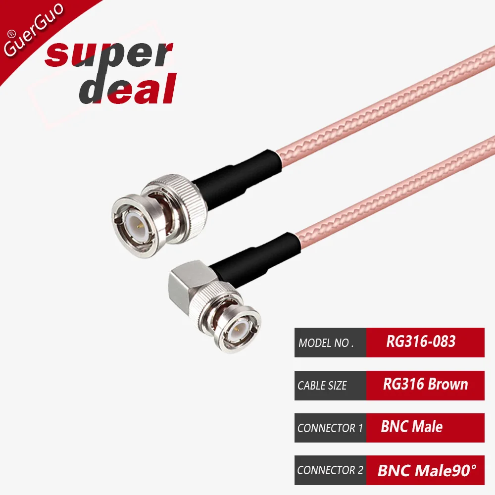 BNC 암-수 BNC 암-암 어댑터 RF 동축 RG316 케이블 50옴 비디오 카메라 시스템용 BNC 동축 연장 피그테일 코드