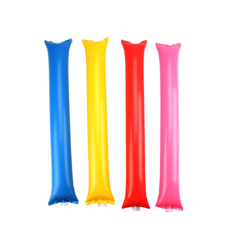 20pcs 60cm Inflatable Candy Cane Stick Balloons Outdoor Candy Canes Balloon Stick Clapper Cheering Stick Noise Maker