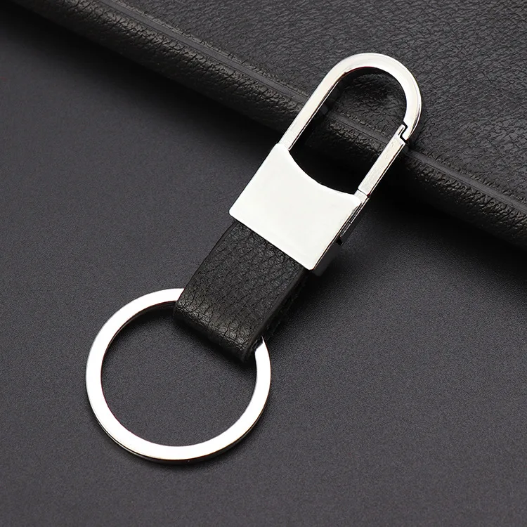 1 Stück Einfacher, Moderner und Kreativer Zinklegierung-Leder-Schlüsselanhänger, Unisex Metall-Taillen-Schlüsselanhänger, Geschenk-Schlüsselring, Auto-Schlüsselanhänger