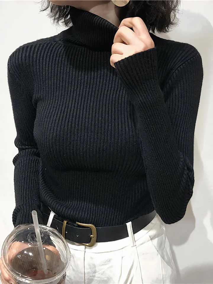 Turtleneck Sweater Womens 2026 Autumn Winter Tops Korean Slim Women Pullover Jumper Knitted Sweater Pull Femme Hiver Truien, image 8