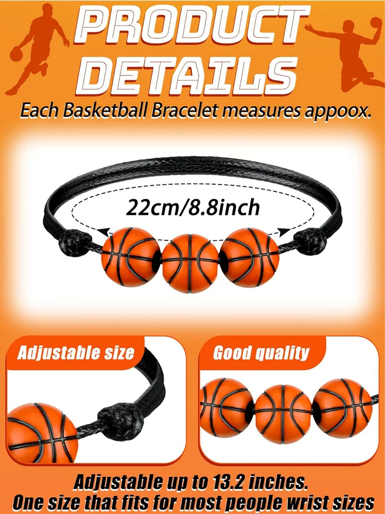 20 pcs sports ball accessories bracelet and keychain set team gifts for players, basketball football party gifts and accessories