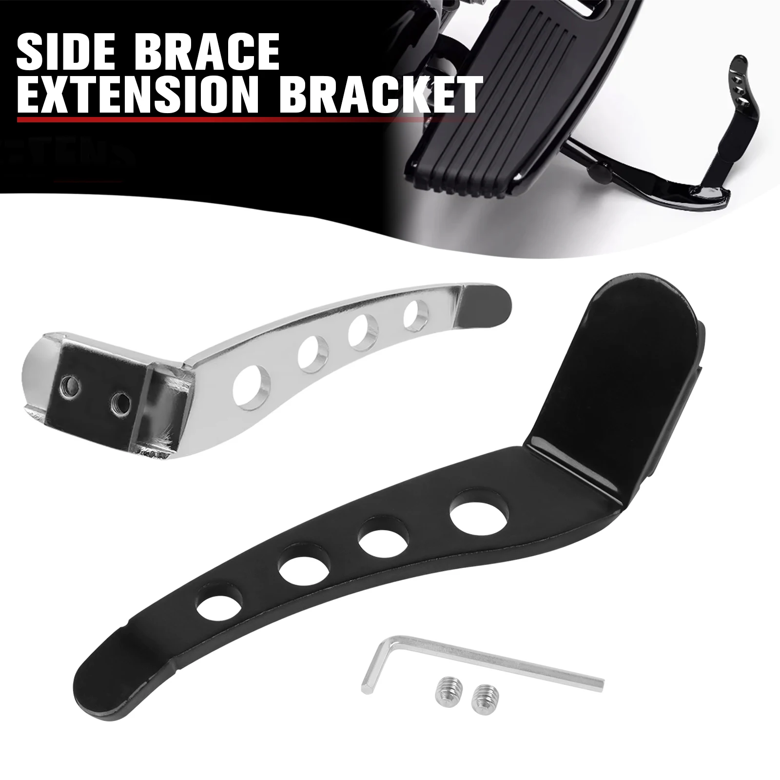 Compatible with Harley Touring Road King Street Glide FLHX FLHR CVO Ultra 1999-2022 Foot Pedal Stand Kickstand Extension Kit