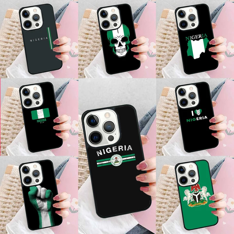 Nigeria Flag Phone Case Cover for iPhone 16 Promax 15 Pro 13 14 Plus 11 12 Mini XR XS MAX Coque