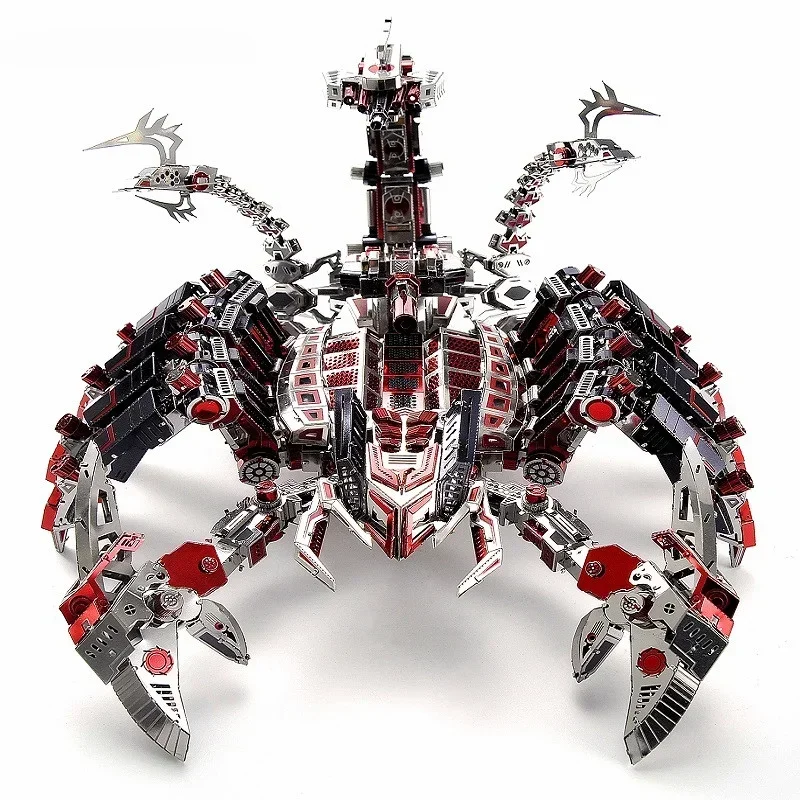 DIY 3D Metal Puzzle Building Blocks For Adults Kids Difficulty Red/Green Devils Scorpion Insect Laser Cut Assemble Jigsaw Toys