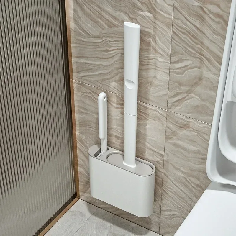 Toilet Brush with No Dead Corners, a Brush Tool for Household Toilet Washing, Wall Mounted Toilet Cleaning Set