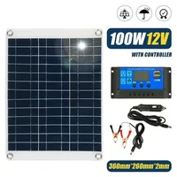 BMAD Excellway 100W/200W/400W Foldable High Efficiency Solar Panel 12V Portable Battery Charger USB Port Waterproof Power Bank