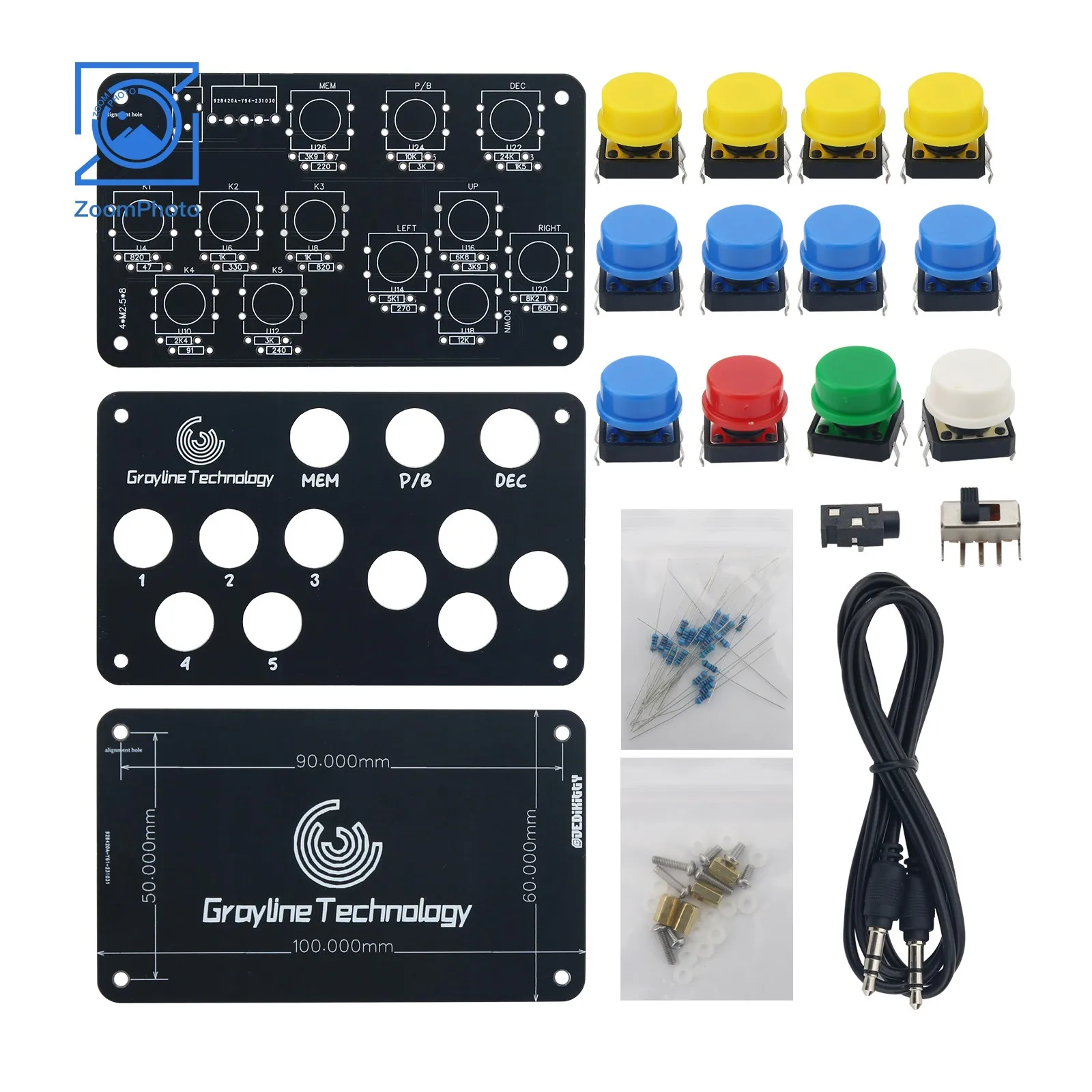 

Remote Control Keyboard Unassembled Kit Shortwave Radio Accessory for YAESU FT-710/891 Radio