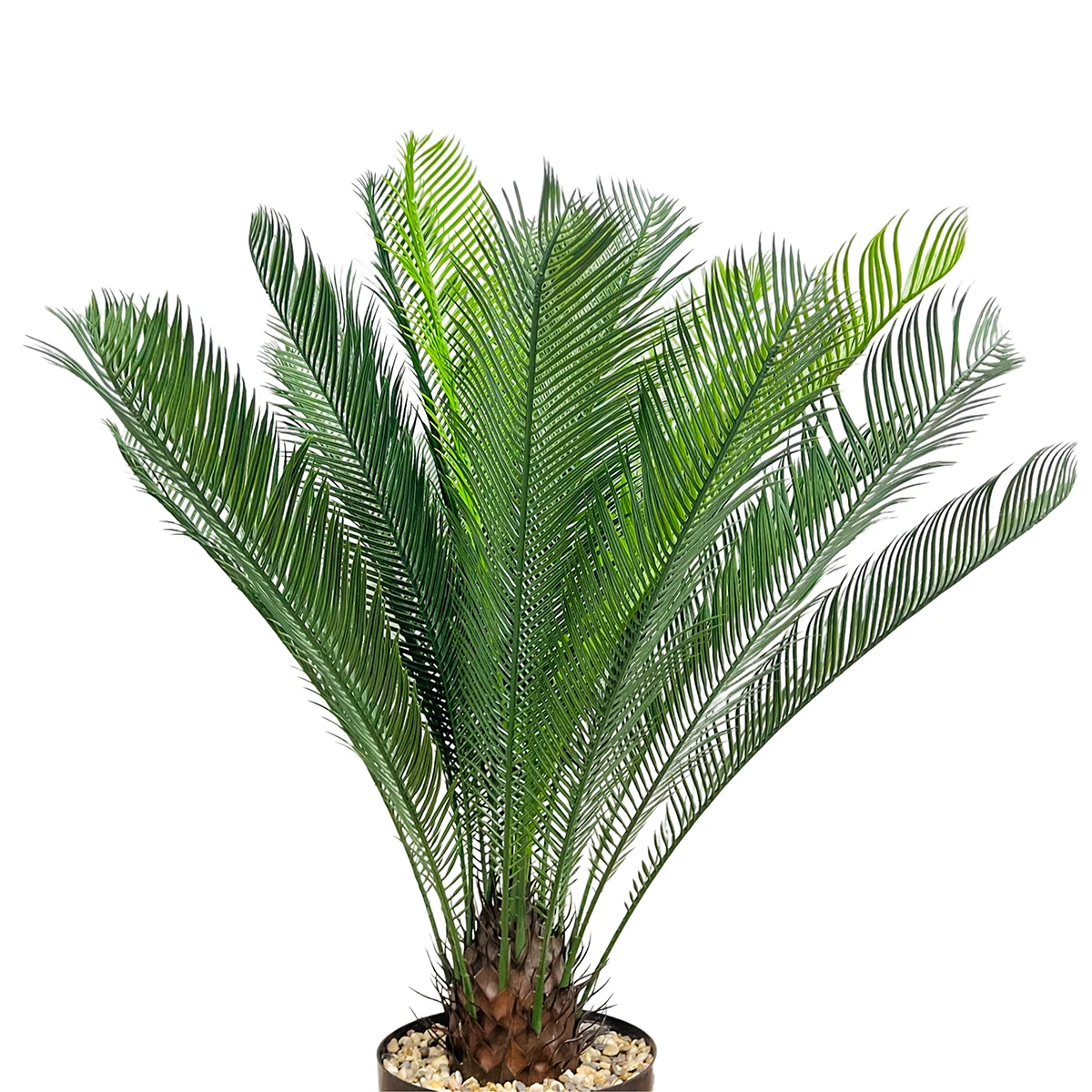 Imagem -04 - Hxgyzp-palmeira Artificial com Vaso de Plástico Preto Planta de Grama Tropical Decoração de Interior Jardim de Casa e Escritório 100cm