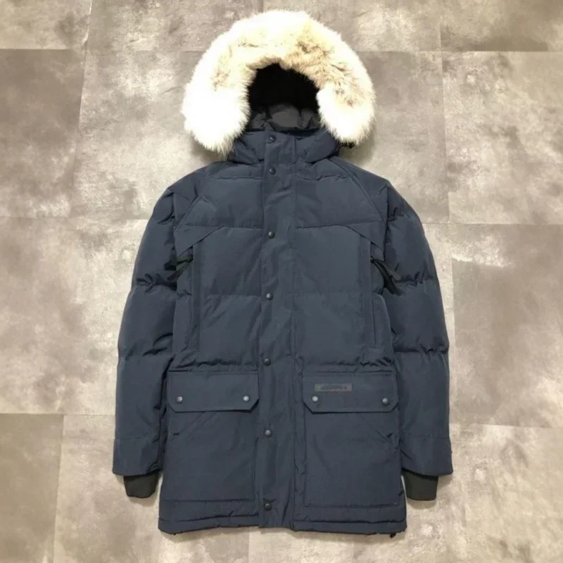 Cana * a Go * se Solid Color Windproof Crop Puffer Jacket Unisex Winter Thick Short Style 90% White Goose Down Jacket Mens Outer