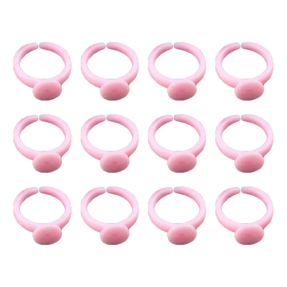 100 stuks verstelbare roze kinder plastic ringbases diy sieraden accessoires ambachtelijke benodigdheden schoonheid speelgoed