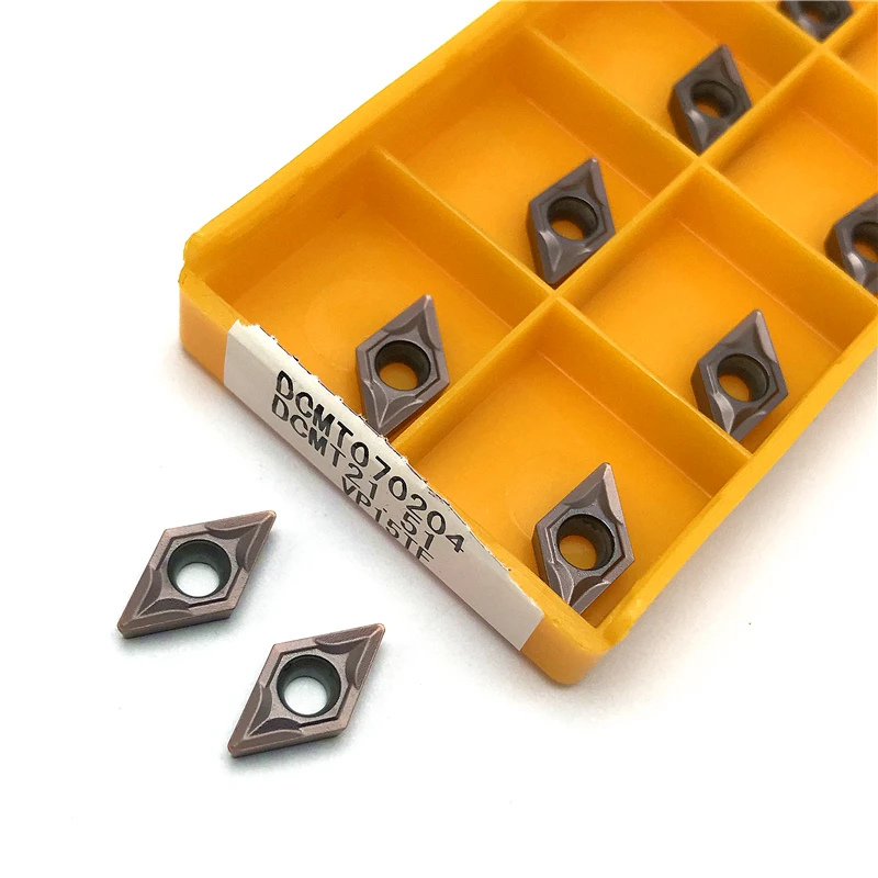 DCMT 070204   DCMT 070208   Utensile per tornitura interna Inserto in metallo duro Utensili da taglio per tornio CNC per utensili per la lavorazione dell'acciaio e il taglio