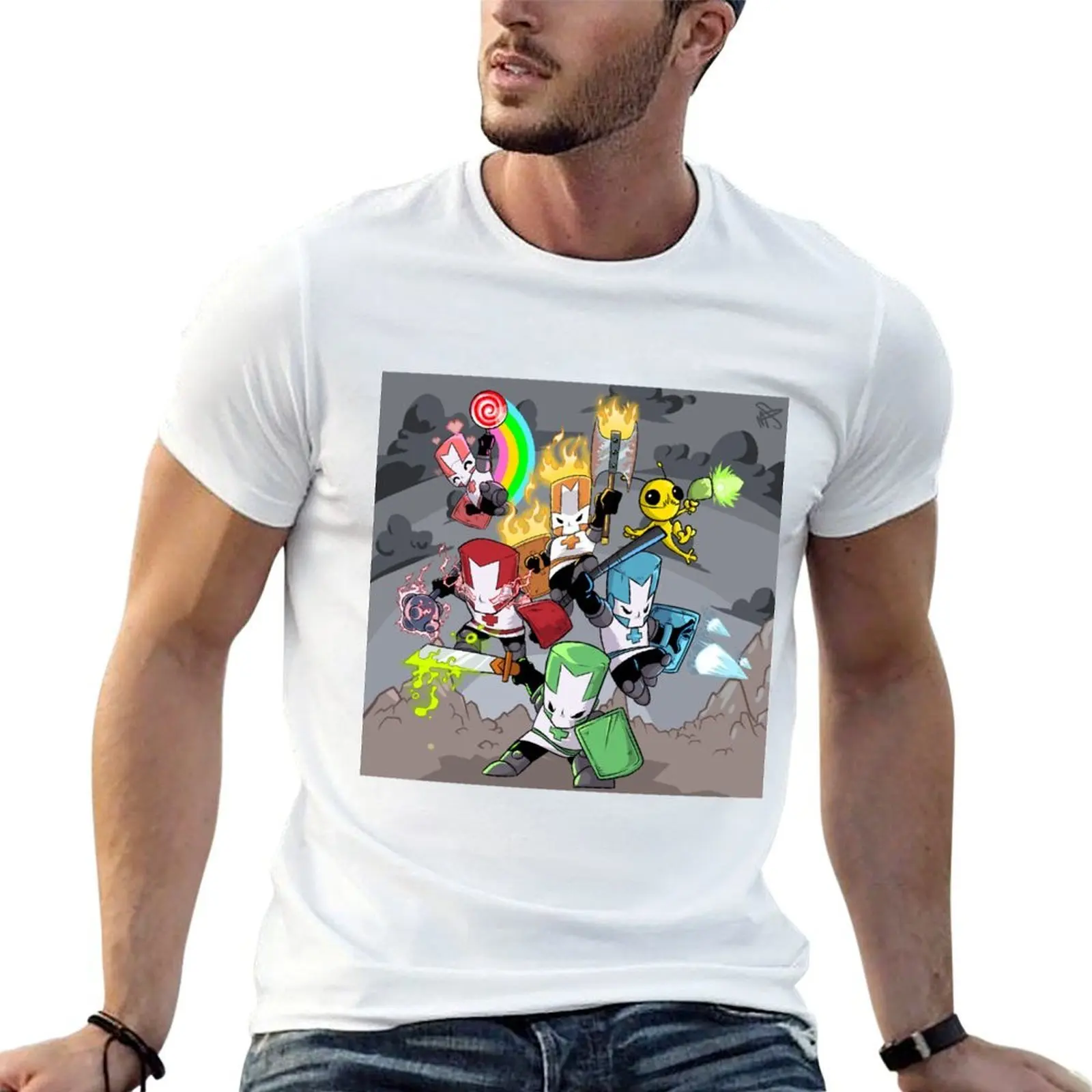 Castle Crashers Featuring. THE ALIEN HOMINID T-Shirt t shirt men 100% cotton luxury brand man t shirt luxury T-Shirt