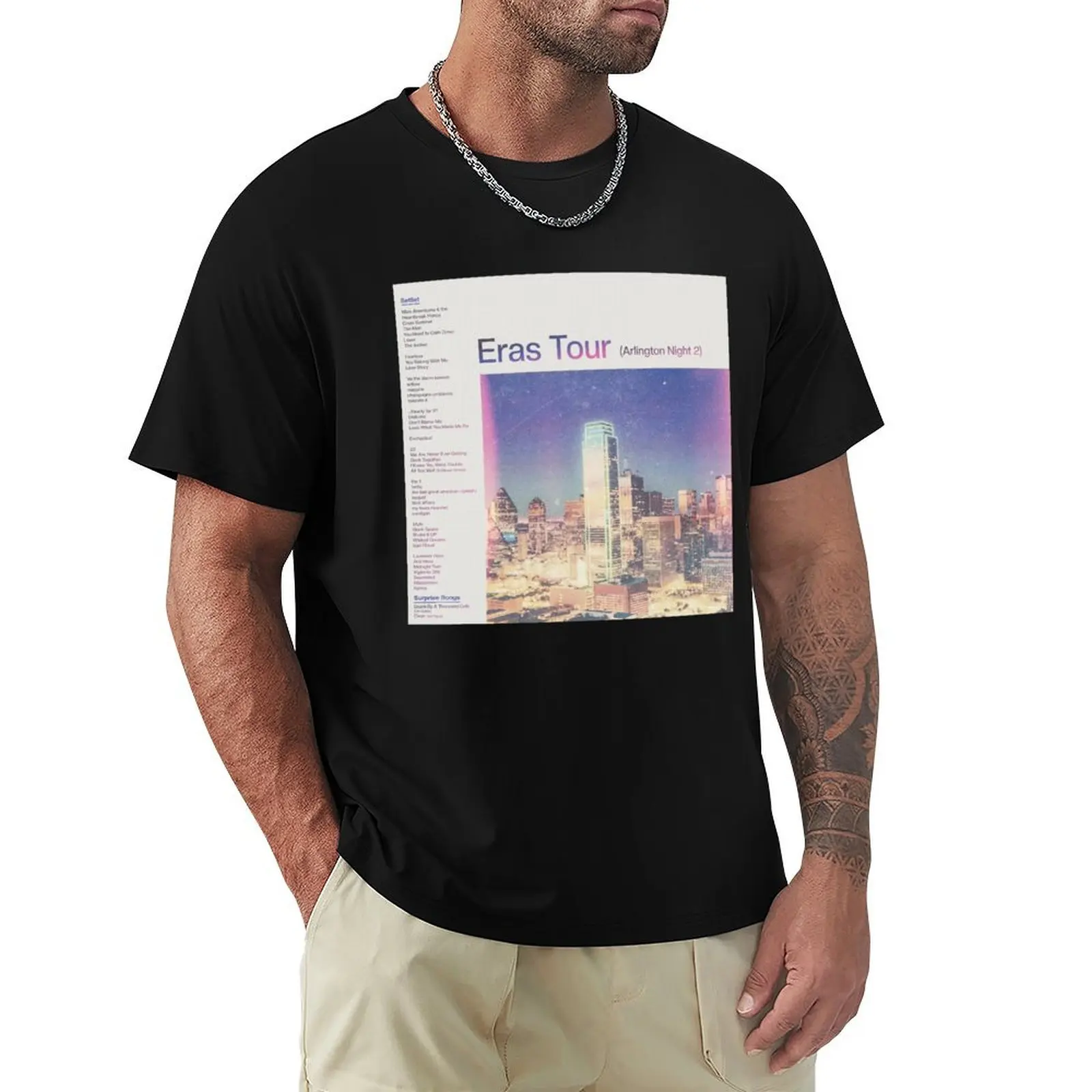 

Eras Setlist Arlington Night 2 T-Shirt anime tshirt topping essential t shirt mens clothing