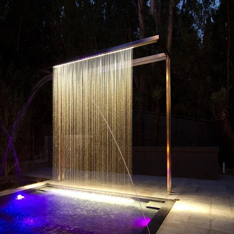 Custom outdoor garden corten waterfall Decorative corten steel water feature