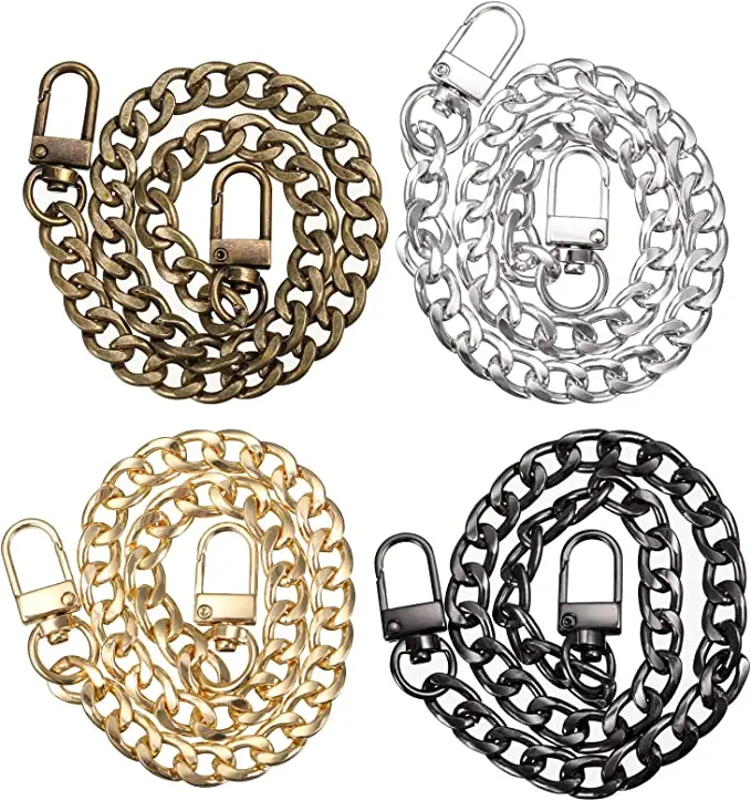 

4 Pieces Handbag Link Chain Purse Shoulder Strap Connector Accessories