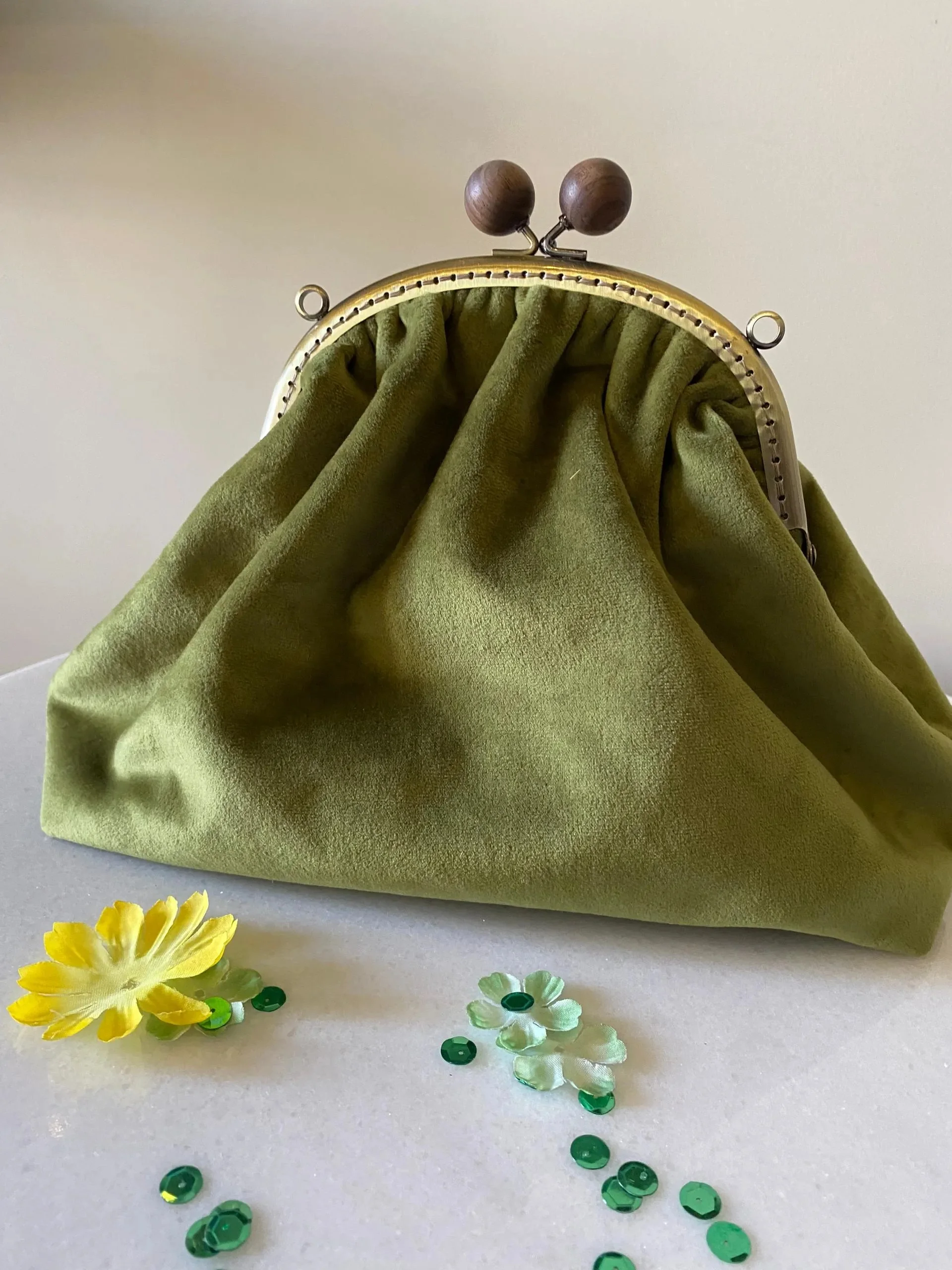 Sac de soirée vintage en velou - Women Bags Gold avis et prix