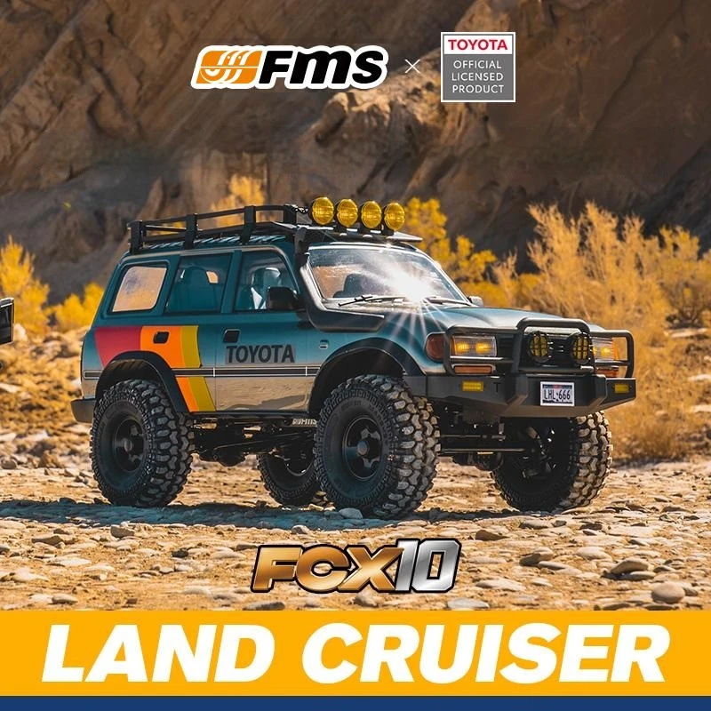 Fms 1/10 Fcx10 1/10 Lc80 Simulation Model Off-Road Climbing Vehicle With High And Low Speed Remote Control For Crossing Car