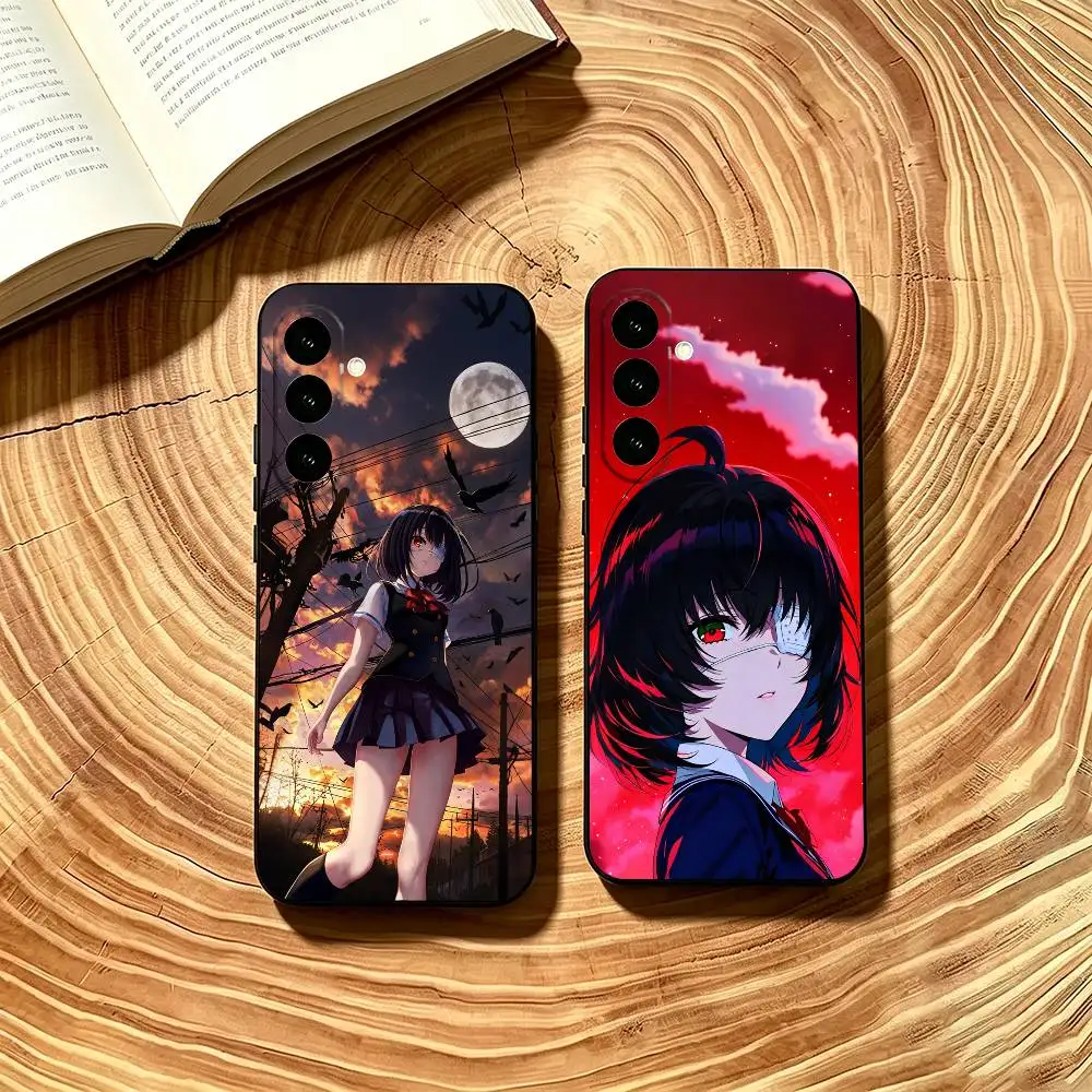 Anime M-Misaki M-Mei Phone Case Soft black For Samsung Galaxy A73,A72,A71,A70,A53,A52,A51