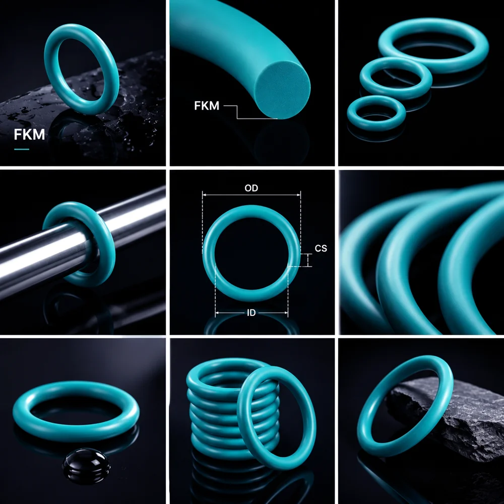 10 FKM O-rings CS 2.4mm Outer Diameter 6-32mm Rebound Good Sealing Strong Oil Pipe Sealing Rubber Ring