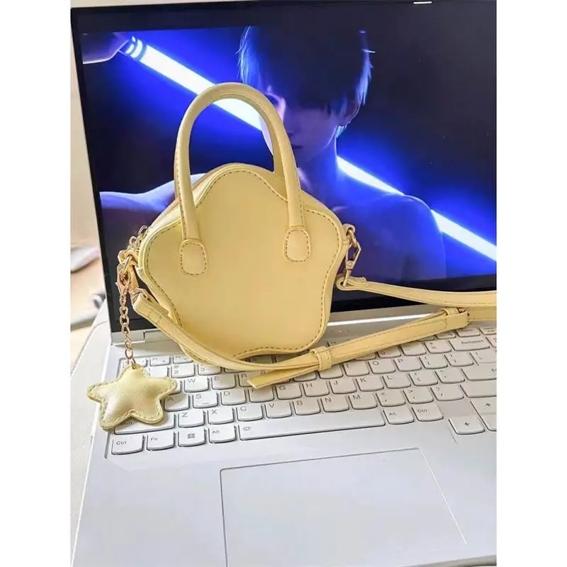 JIAERDI Harajuku Yellow Messenger Bag Women Hot Girls Star Handle Chic Casual Crossbody Bags Ladies Sweet Cute Y2k Hand Bag Mini