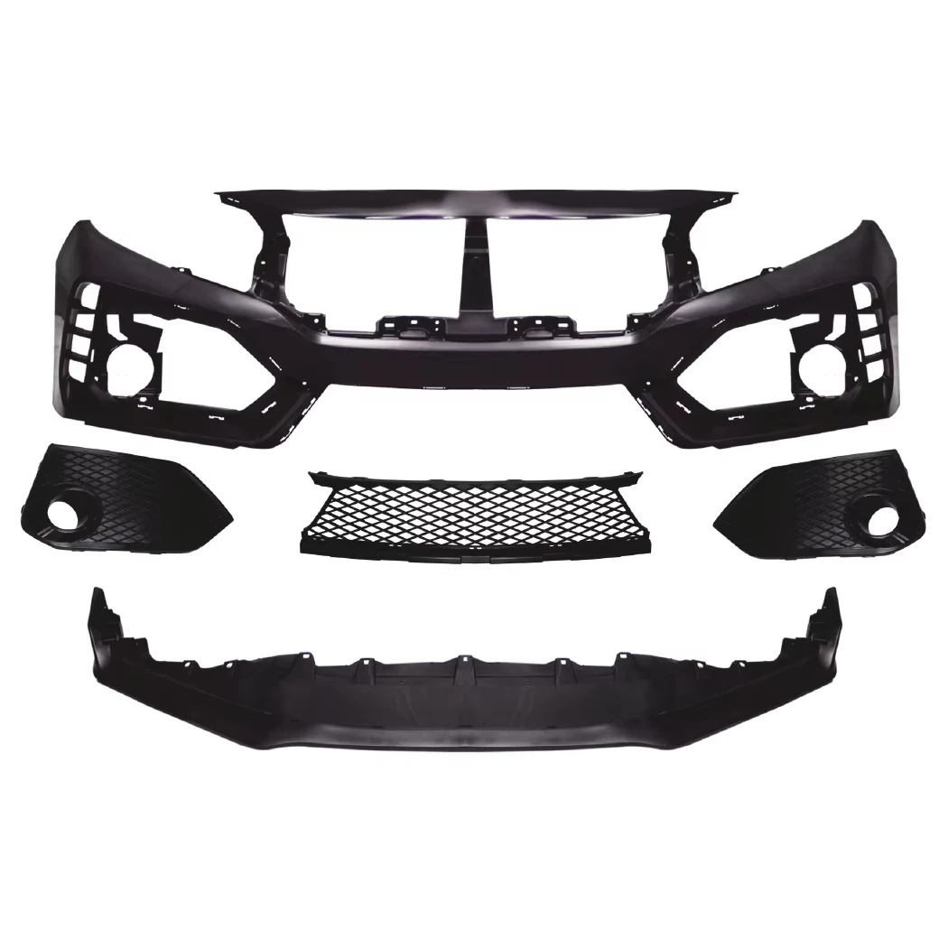 Auto parts Type-R Style Car Front Bumper Lip Grille Body Kit Front Bumper For HONDA CIVIC 2016-2022 body kit