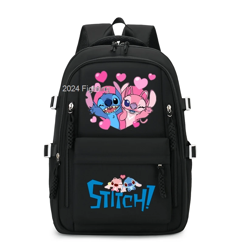 Lilo & Stitch Girls Plecak Torby szkolne dla nastoletnich dziewcząt Wiele kieszeni Nowy plecak Kawaii Kobiety Harajuku Śliczne Mochilas