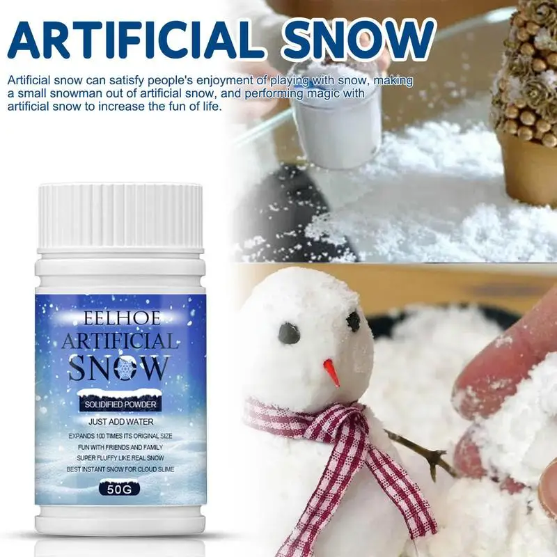 50g Fake Snow Decoration Instant Artificial Snowflake For Decoration Portable Artificial Flake Fake Snow For Christmas Party