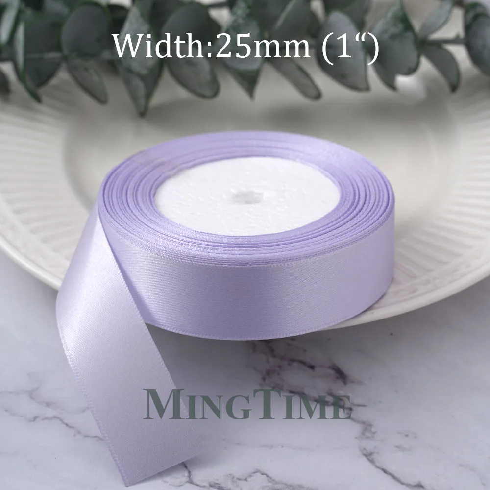 Lilac Satin Ribbon 25yards 6mm 10mm 15mm 25mm 38mm 50mm Sash Gift Bow Handmade DIY Craft Wedding Party Supply Decoration