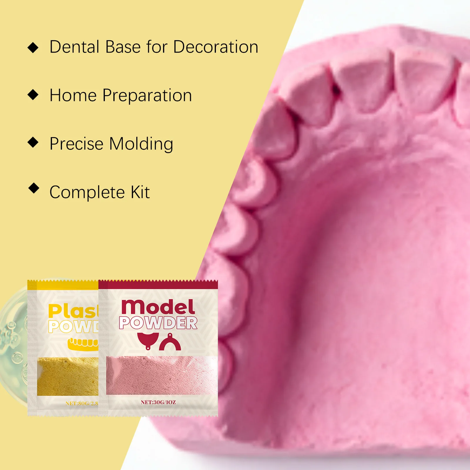 Teeth Model Kit Diy Impression Set Easy Dental Education Study Model Craft Making Taking Teeth Impression Plaster Mold Cast Kit