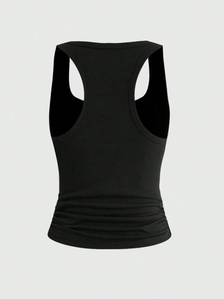 

Summer fashion sportswear two-piece set women's sleeveless T-shirt shorts combination graffiti print slim casual street sports