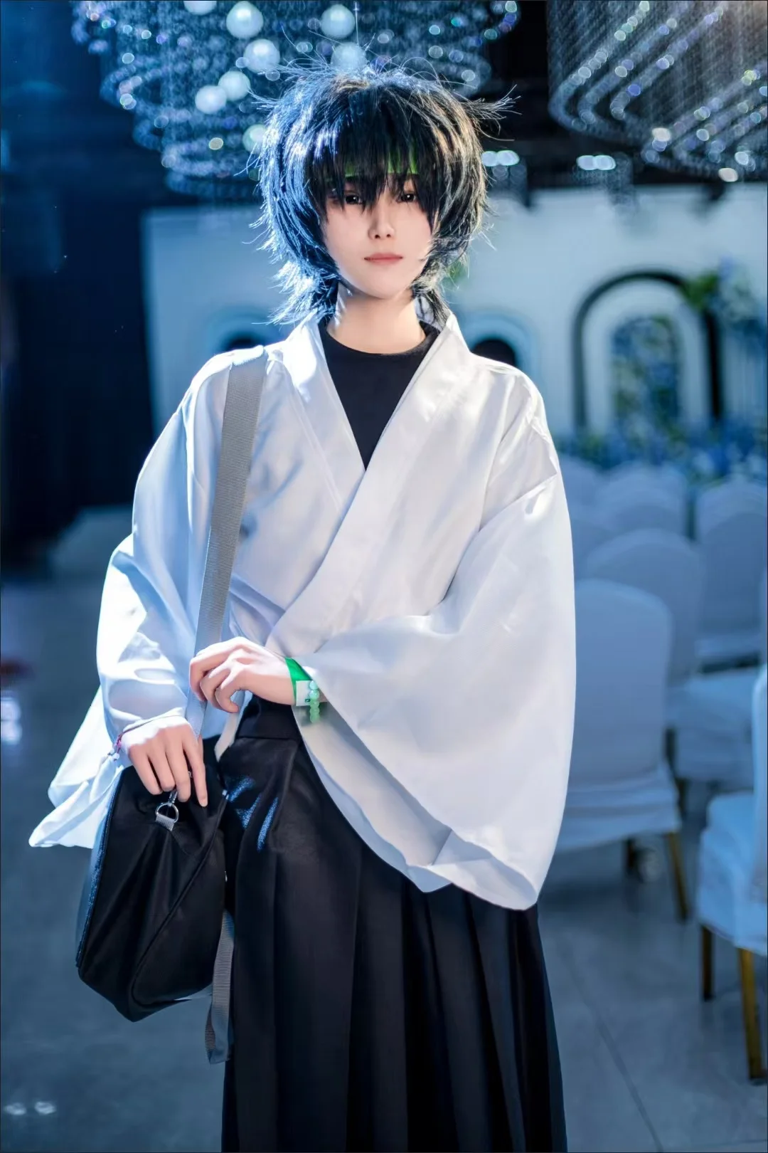 

Black White Barrier Maid Warrior Cosplay Costume Kendo Outfit Japanese Anime Kimono