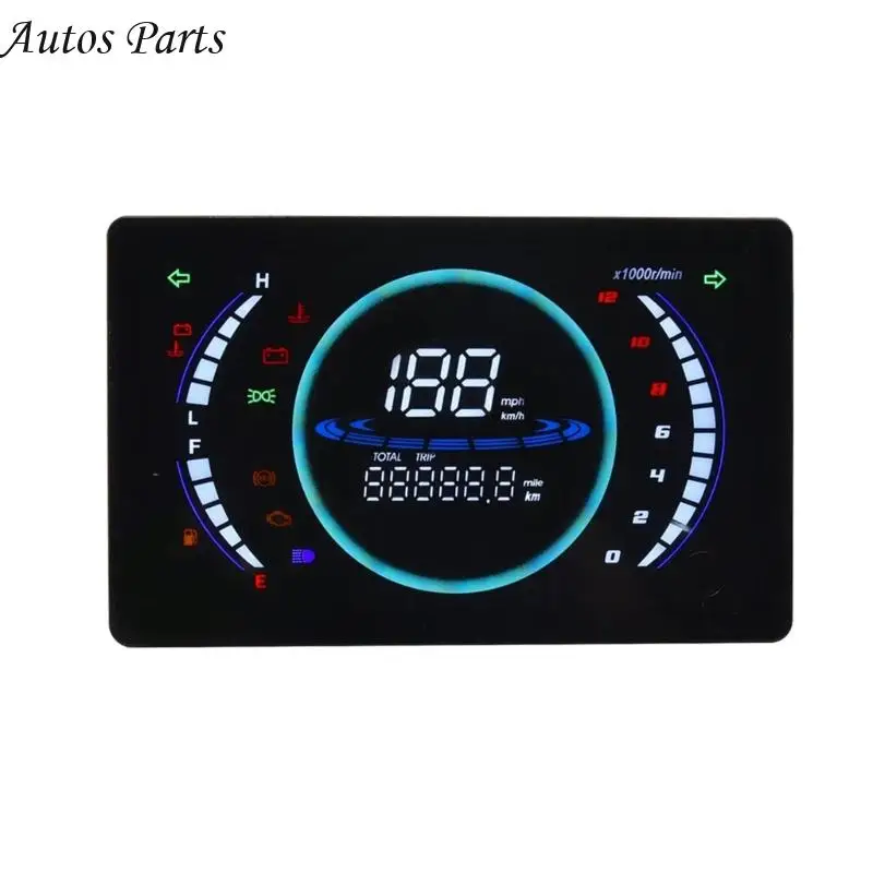 

57BA Многофункциональный мотоциклетный ЖК-индикатор оборотов в минуту, спидометр 199 км/ч с датчиком температуры, простая