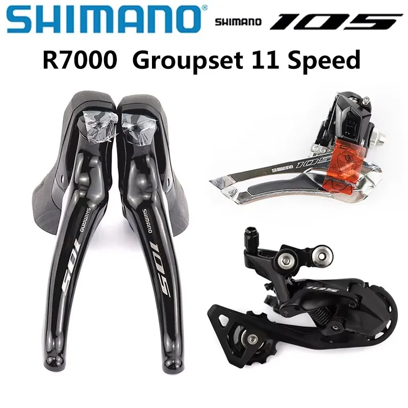 SHIMANO 105 R7000 Groupset 2x11 Speed R7000 Derailleurs Road Bicycle ST+FD+RD Dual-Control Lever Front Rear Derailleur SS GS