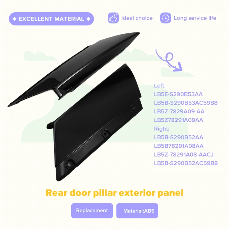 

Rear Door Pillar Trim Cover 1Pair Windshield Post Molding For Ford Explorer 2020-2023 LB5Z-7829A09-AA LB5Z-78291A08-AACJ