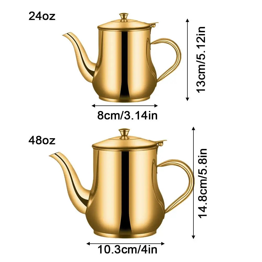 Gold Stainless steel Filter Oil Pot Stainless Steel Household Leak-proof Wine Pot Pouring Oil Bottle Seasoning Tank Kitchen Tool