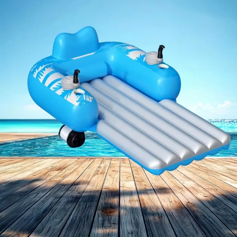 PVC   Inflatable Pool Floating Chair with Dual Motor 2 Storage Pockets  Adult Water