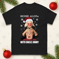 Funny and Rude Jimmy Kevin Christmas T-shirt, Christmas Festival T-shirt Top, Christmas Gift Top, Women's Round Neck T-shirt