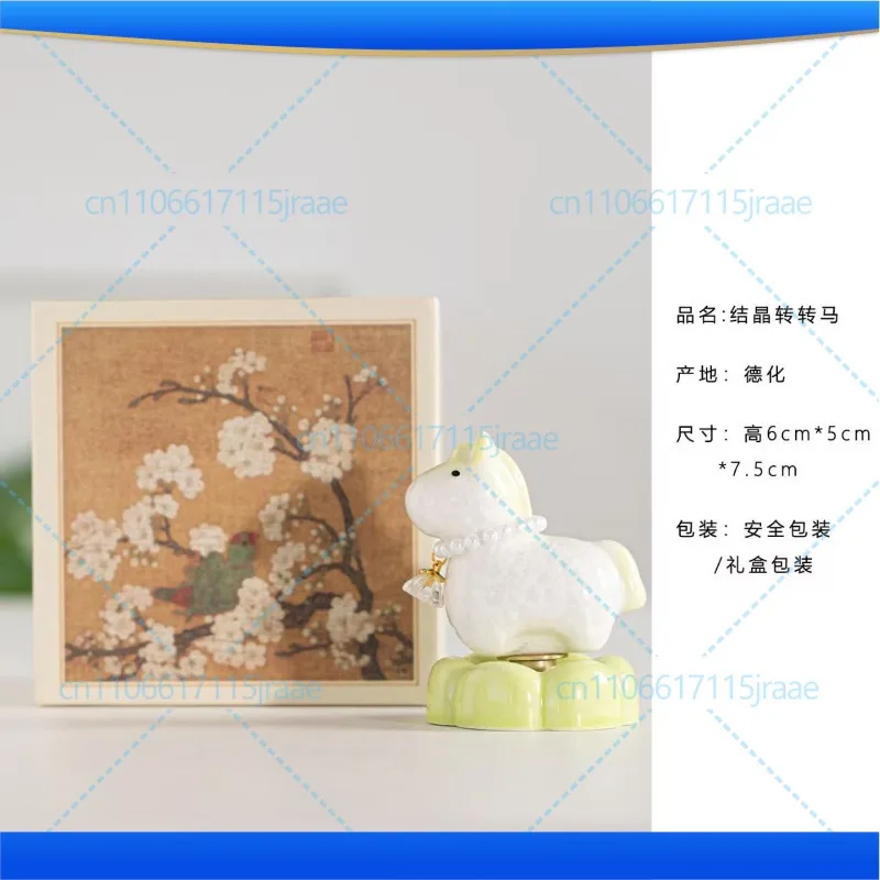 For ceramic rotating ponies, cute handmade tabletop ornaments come and go