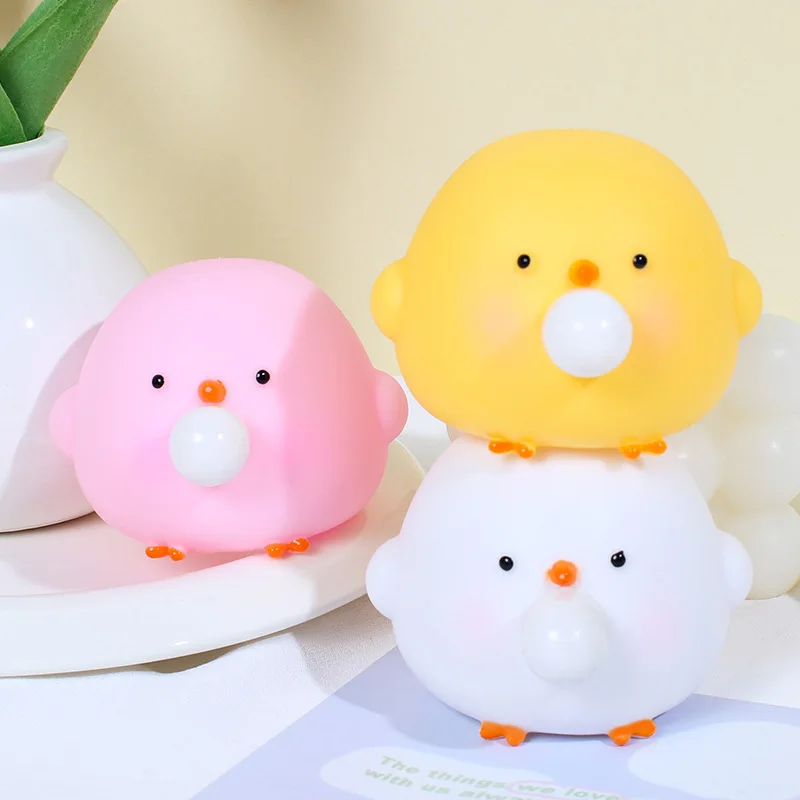 Simpatico capibara, maialino, pollo pizzico giocattolo sputo bolla divertente relax palla sensoriale agitarsi giocattoli piccola palla da spremere giocattoli per bambini regalo