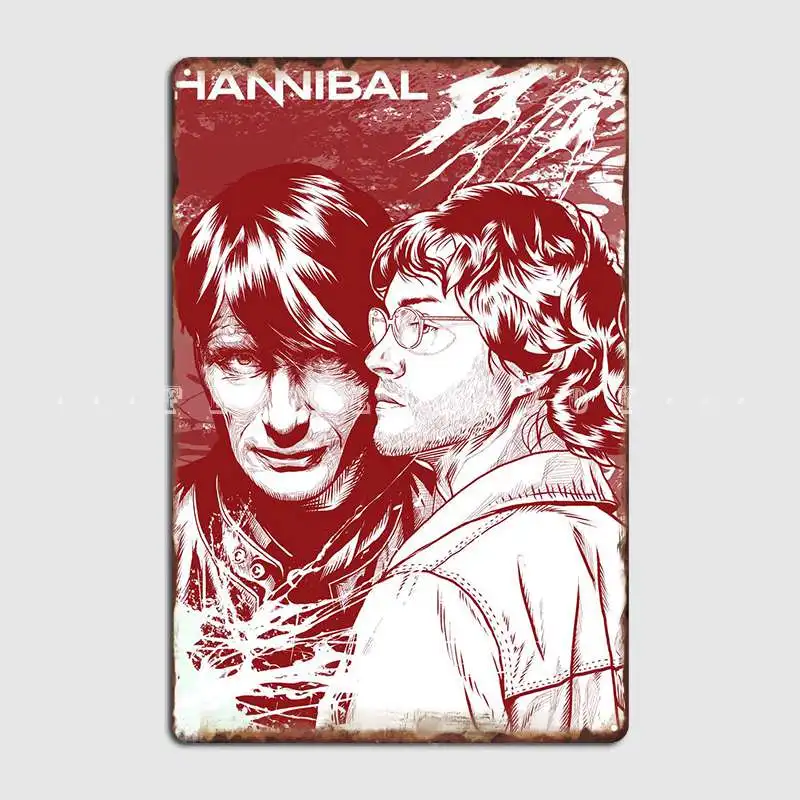 Will And Hannibal Poster Metal Plaque Wall Cave Kitchen Customize Plates Tin Sign Poster