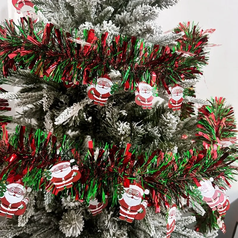 Weihnachtsdekorstreifen Weihnachtsmann Weihnachtsstrümpfe Lebkuchenmann Latte dekorative Top-Streifen