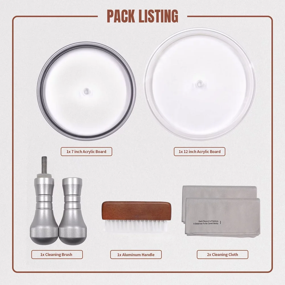 Label Saver Record Clean Tool Album LP Vinyl Clean Protector Cleaning Brush Care Clip Kit 5 in 1 Waterproof Cleaning Set
