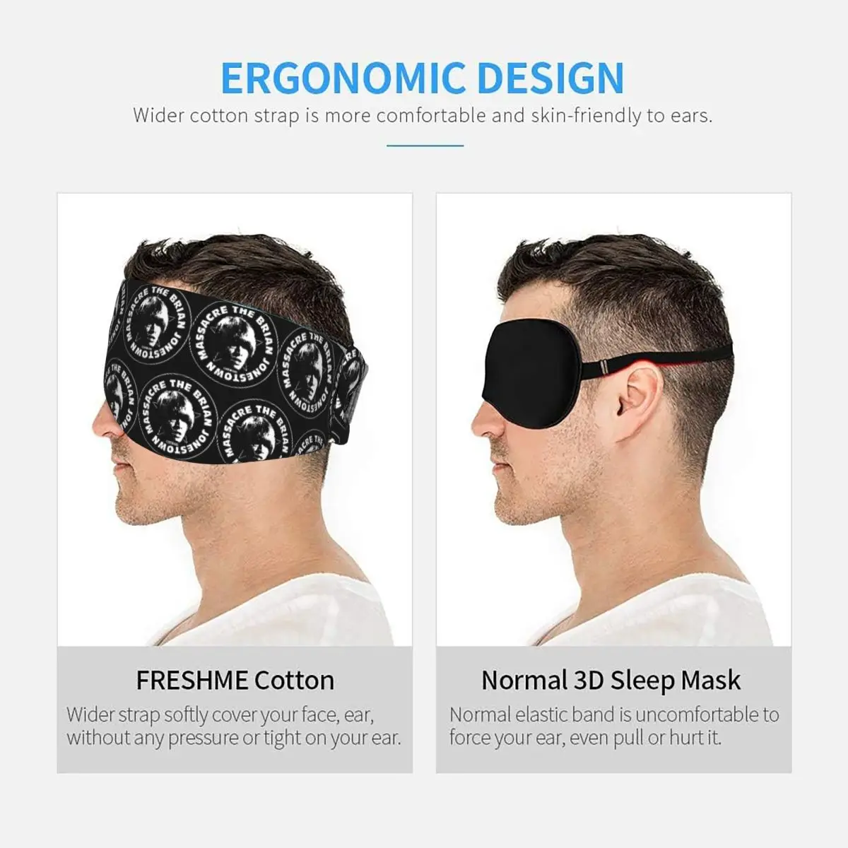Brian Jonestown Massacre sleep eye mask Light Blocking Portable Eye Cover for Girls Boys Home Sleeping Party Eyeshade eyepatch view 5