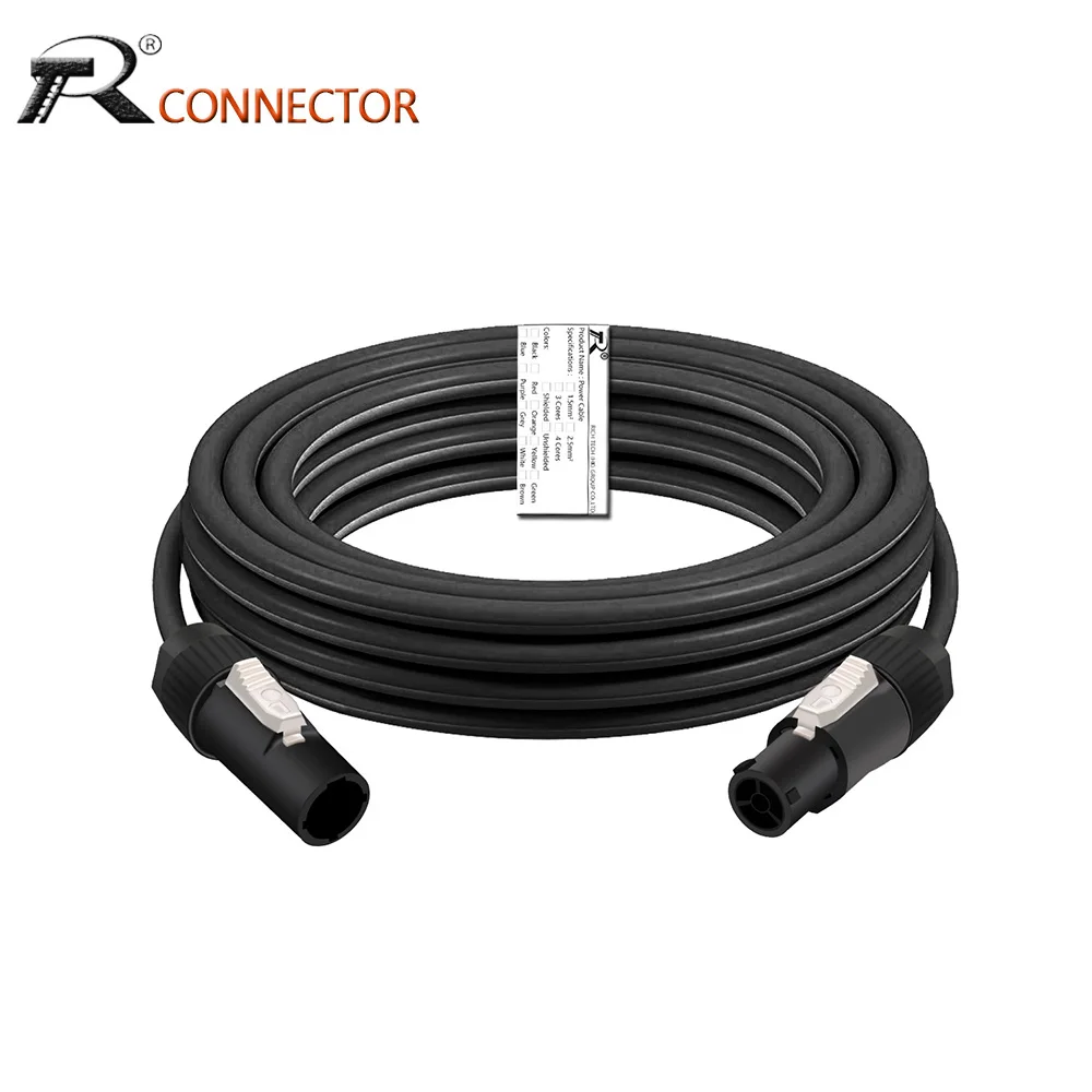 

Powercon 3x2.5mm² Extension Cable,Waterproof 3 core In/Output Locking Connector AC Power Cable Stage light LED light Event Show